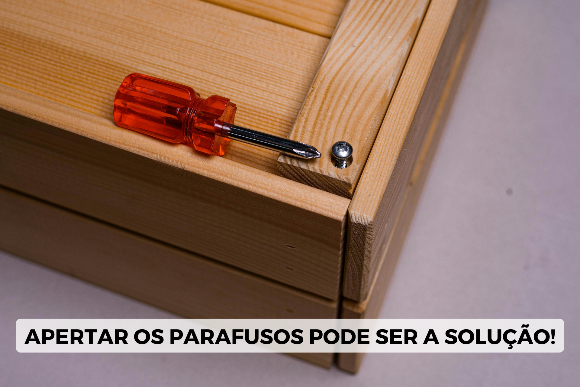 apertar os parafusos da cama